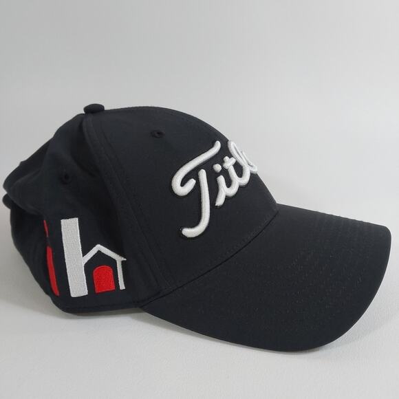 Titleist IH Logo Golf Cap Hat Mens‎ Adjustable Black Buckle - Picture 1 of 5